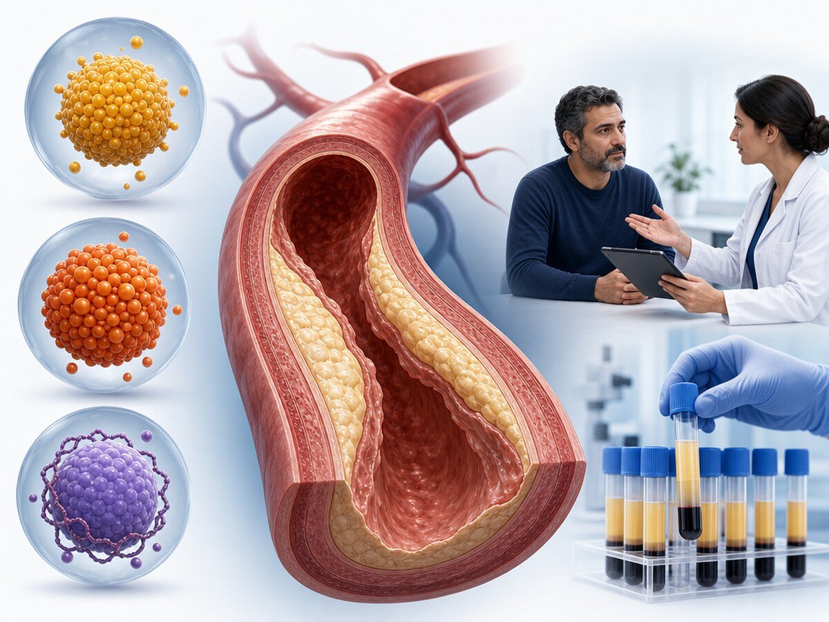 Hiperlipidemide LDL, trigliserit ve Lp(a) ölçümlerinin ayrı değerlendirildiğini gösteren şema