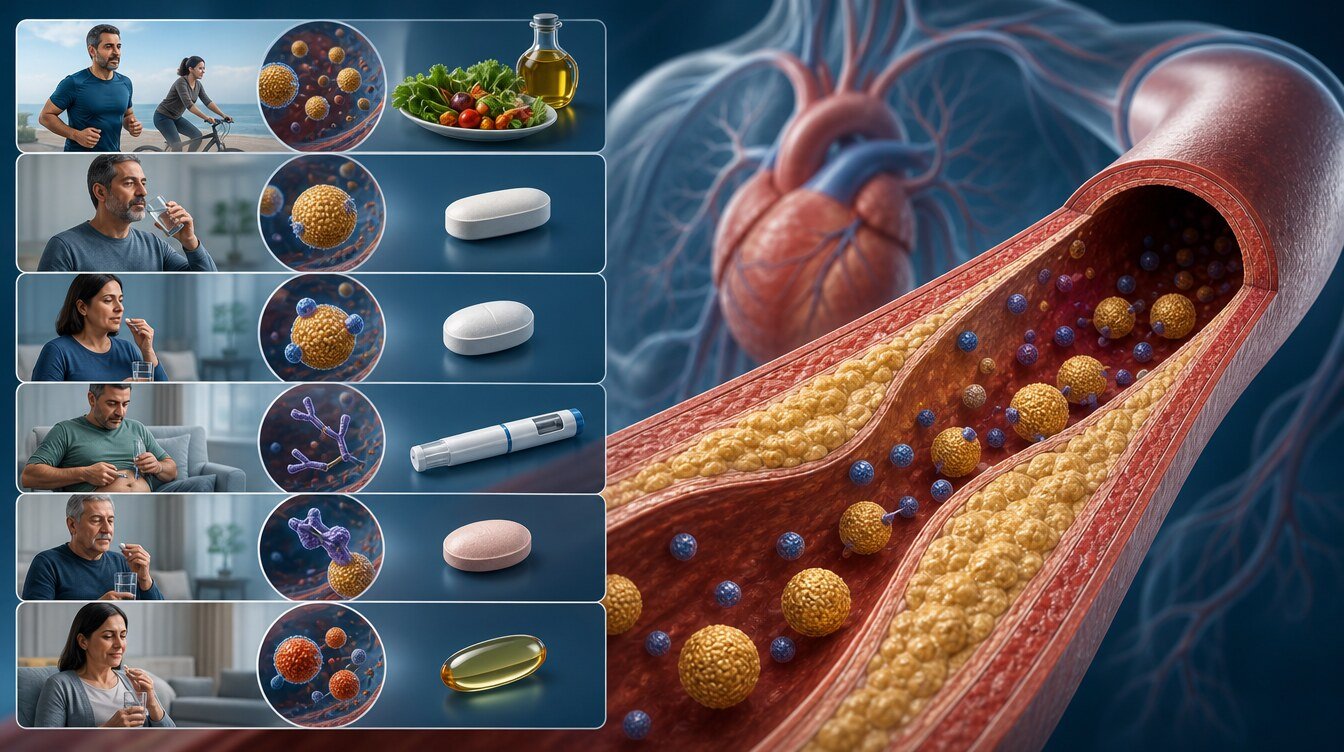 Hiperlipidemi tedavisinde yaşam tarzı, statin ve ek ilaç basamaklarının lipoproteinlerle ilişkisi