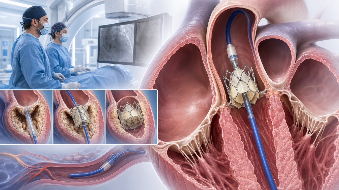 Aort kapağına kateterle yerleştirilen biyoprotez kapağın anatomik görünümü