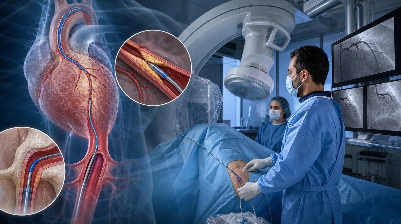 Koroner damarların kontrast ve X-ışınıyla görüntülendiği kateter laboratuvarı