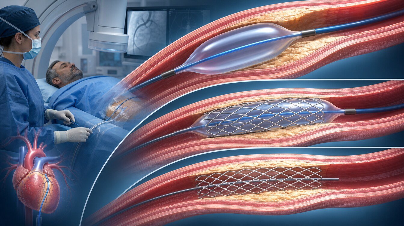 NC balonun stent öncesi hazırlık ve stent sonrası kontrollü genişletme aşamalarındaki kullanımı