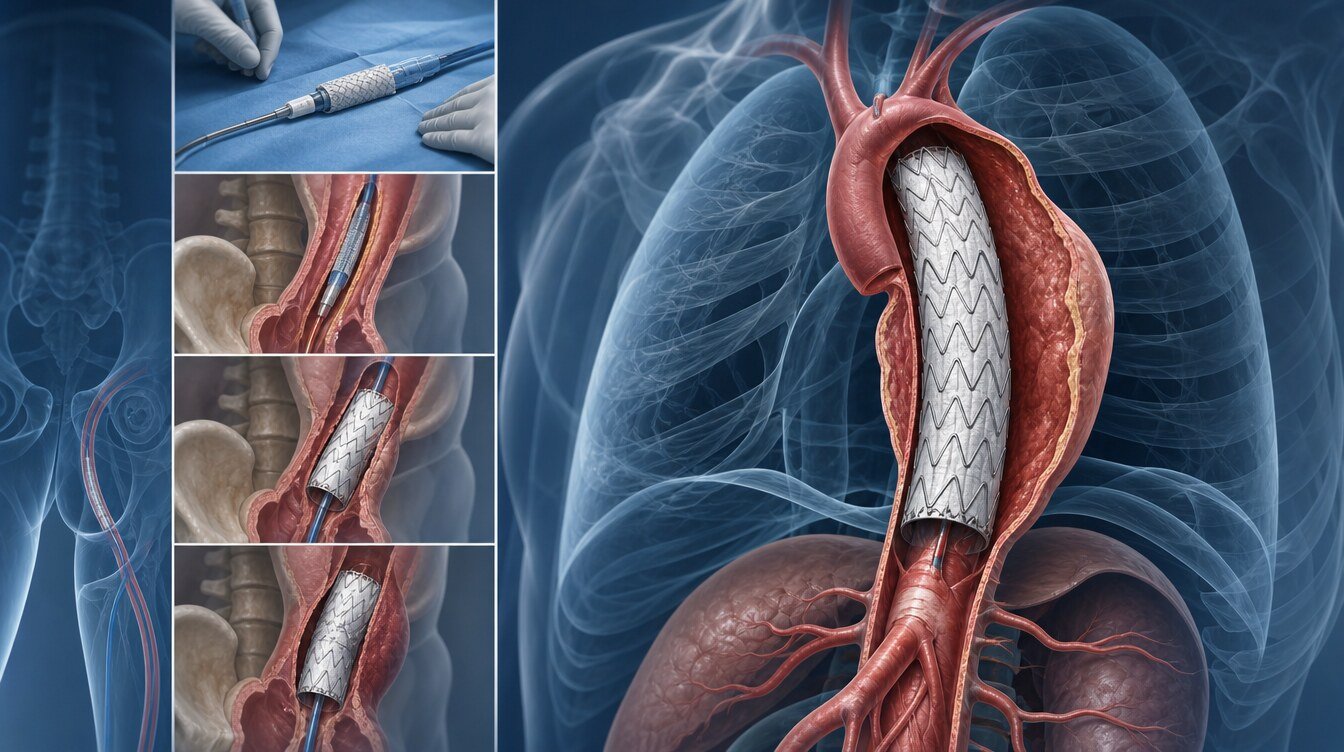 TEVAR’da kasık damarından stent-greftin inen göğüs aortuna yerleştirilmesi